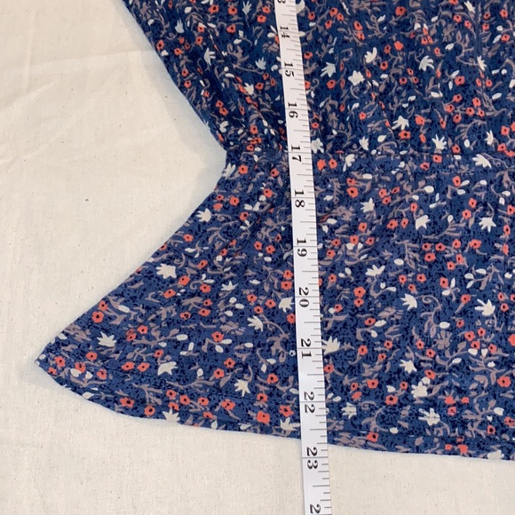 Lucky Brand Floral Peplum Waist Blouse - Picture 12 of 15